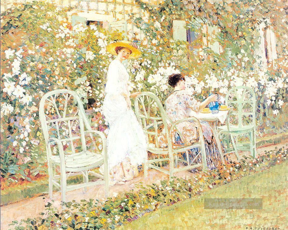 Lilien Impressionist Frauen Frederick Carl Frieseke Ölgemälde